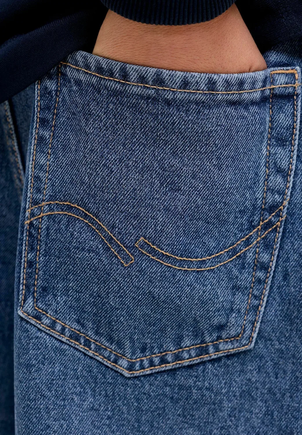 Джинсы свободного кроя jjialex jjoriginal at 741 jnr baggy fit jeans junior - джинсы свободного кроя Jack & Jones Junior, Blue Denim — фото 4