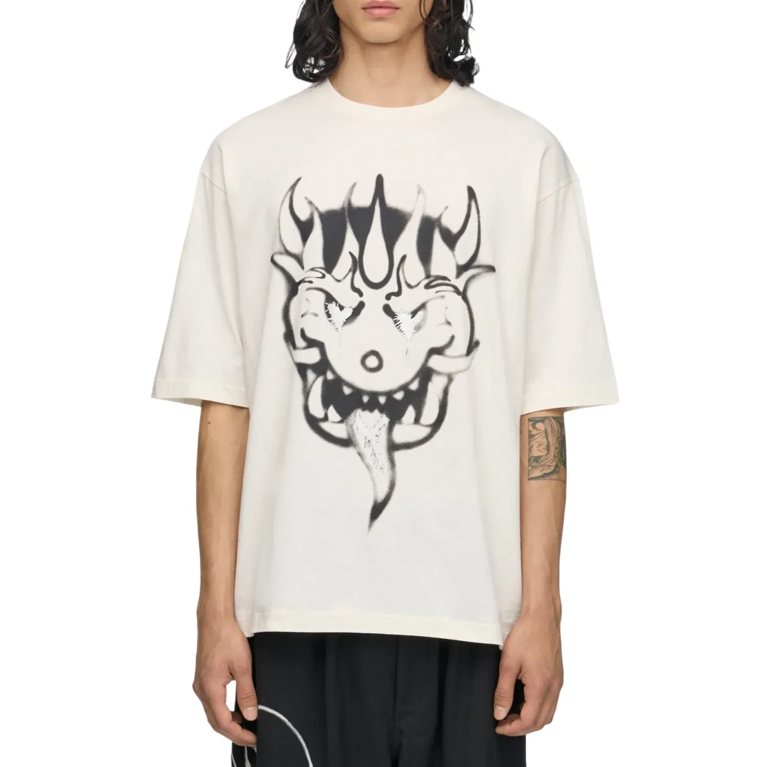 Мужская футболка Y-3 Chito Graphic T-Shirt Asia Sizing 'Chalk White' adidas, Chalk White — фото 3