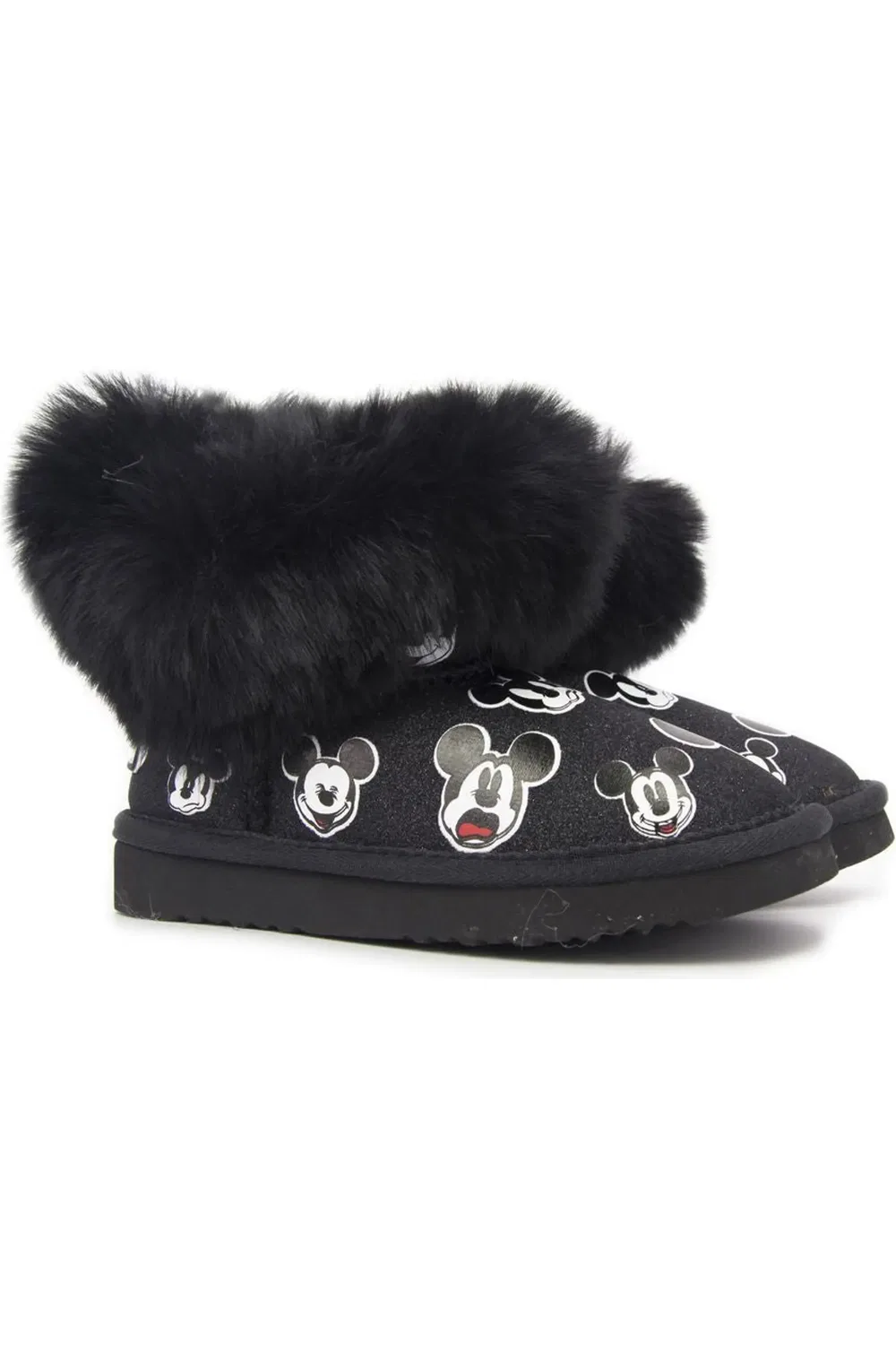 Детские ботинки с принтом Mickey Faux Fur Mickey Master of Arts, черный