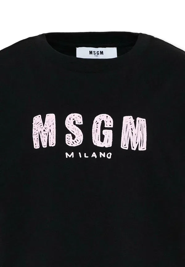 Футболка с принтом Print T-shirt Msgm Black, черный — фото 3
