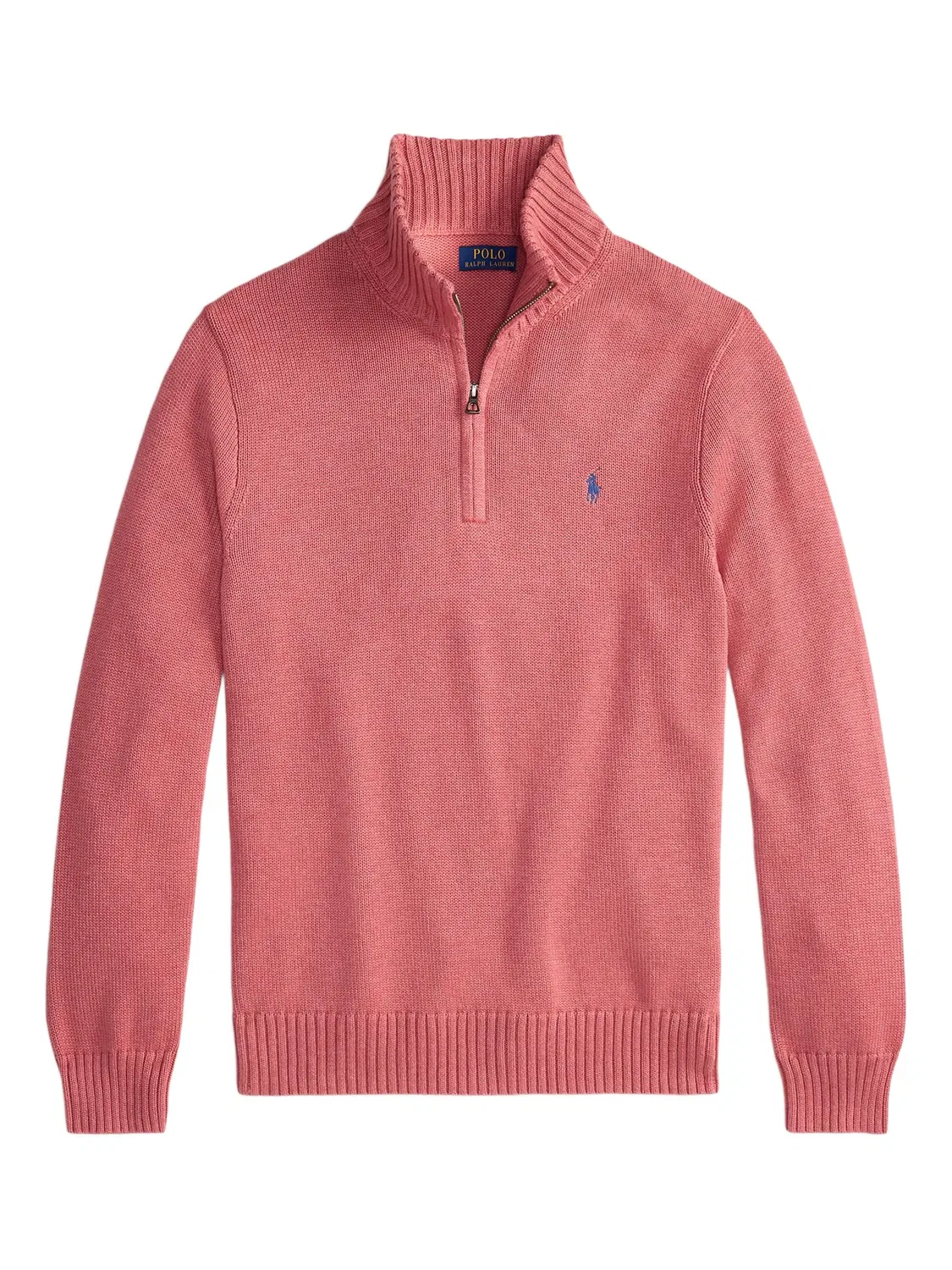Polo Ralph Lauren Хлопковый свитер на молнии розовый