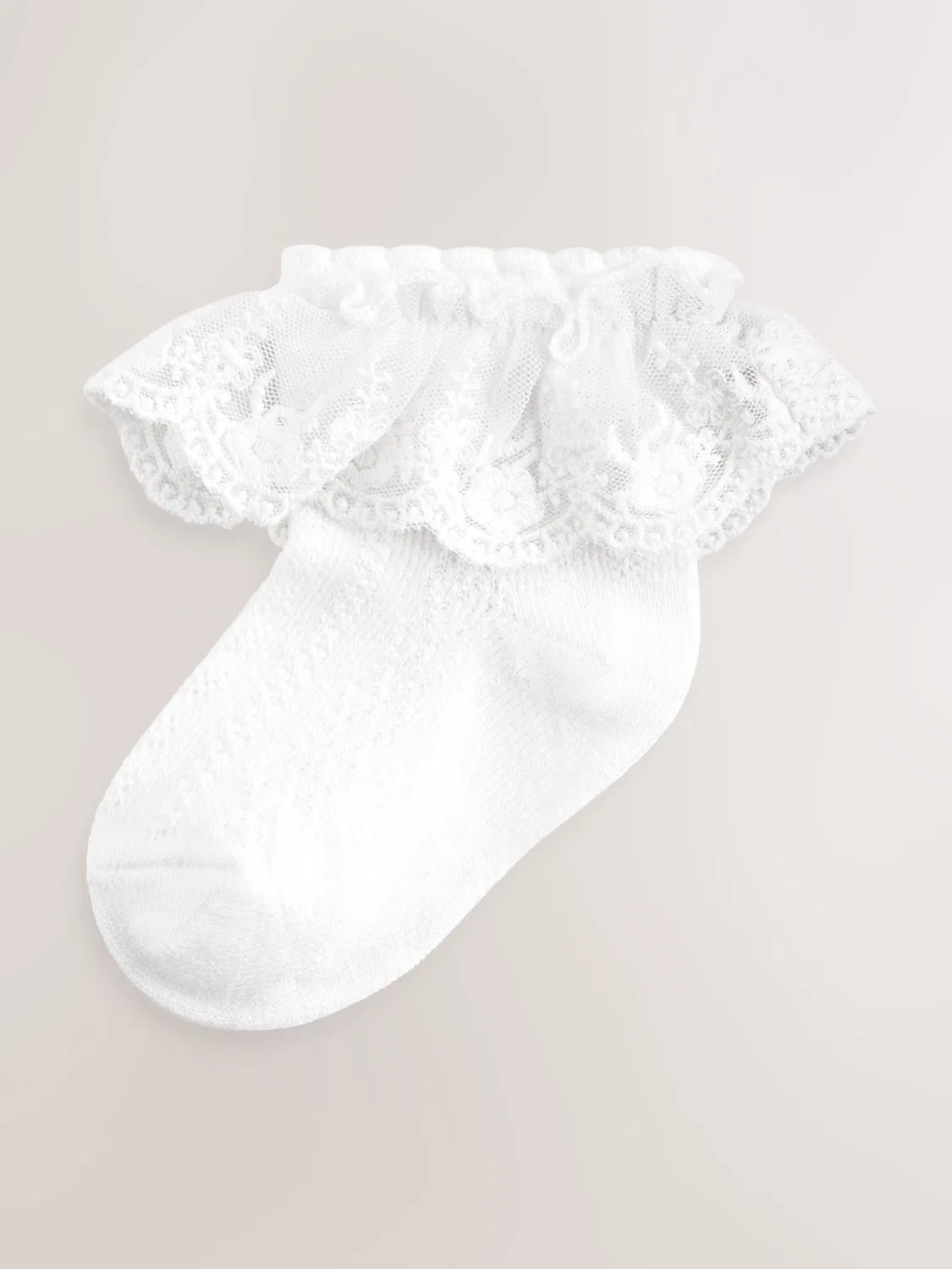 Носки, кружевные, White Occasion Lace Socks Next, белый
