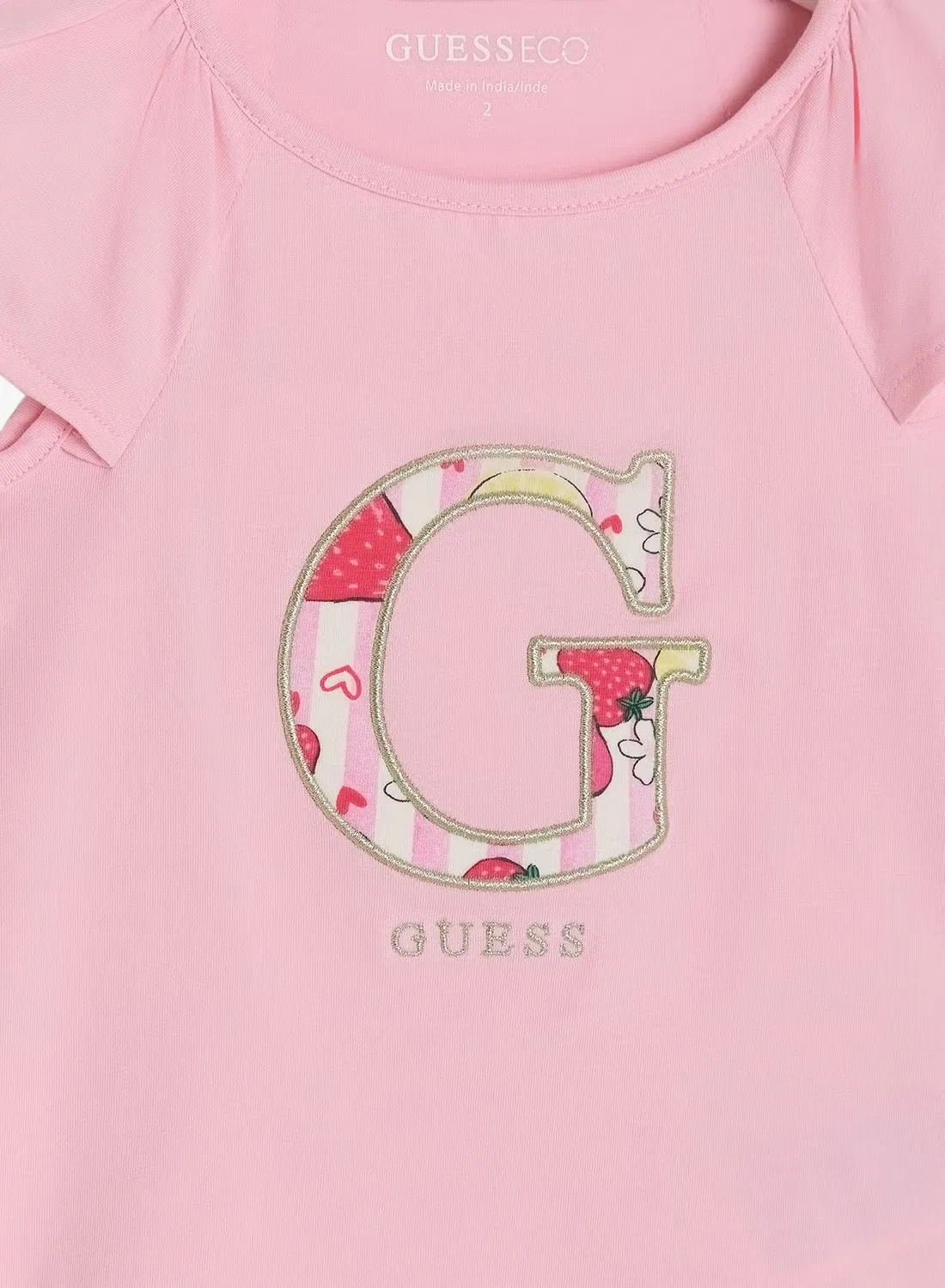 Комплект футболки и леггинсов Guess, розовый — фото 4
