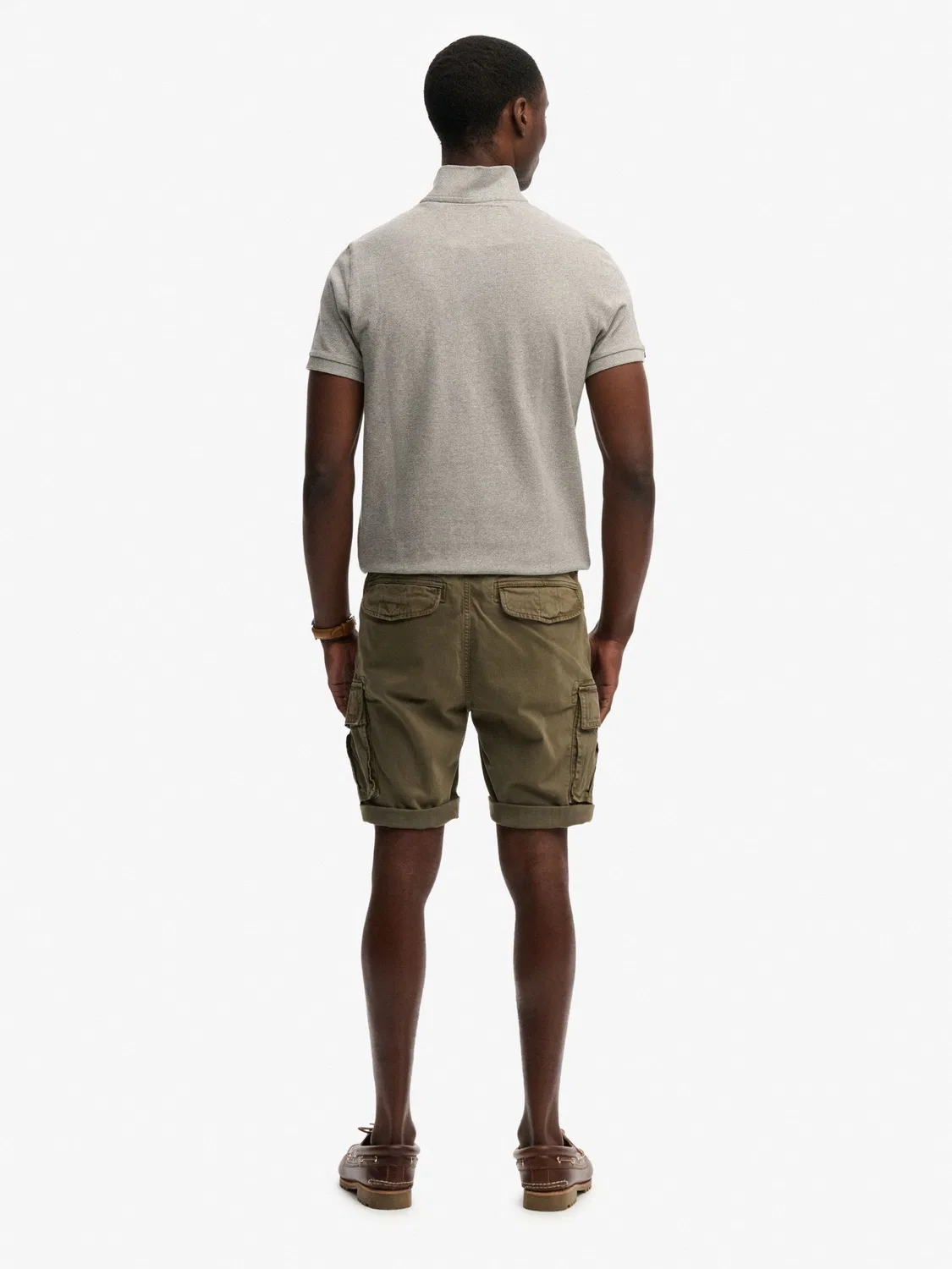 Шорты карго Superdry Regular Fit, зеленые — фото 3