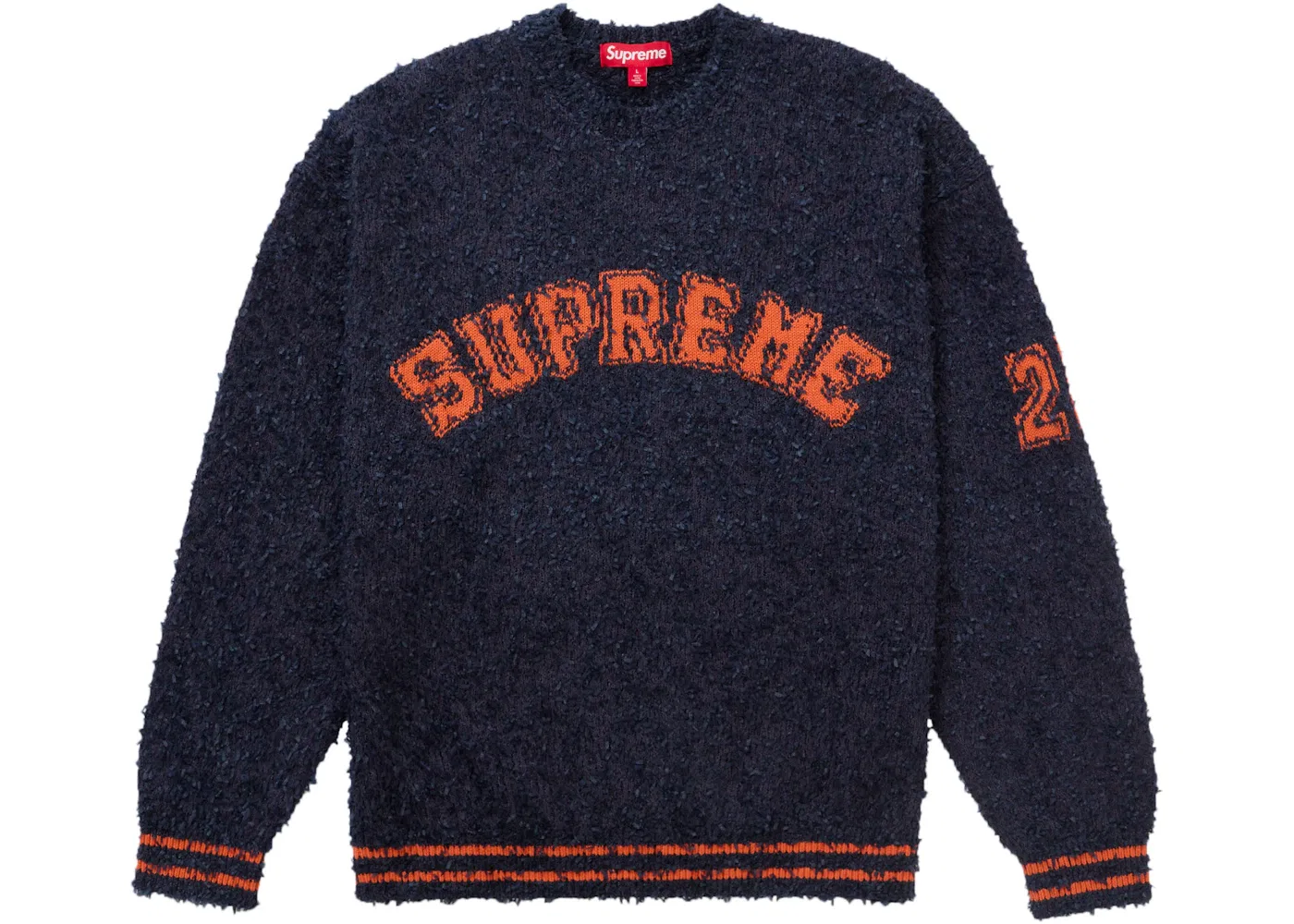 Мужской свитер с фактурной вязкой Supreme, Navy