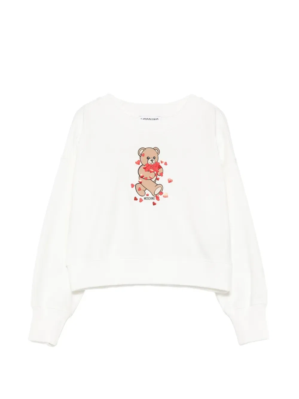 Свитшот с принтом «Плюшевый мишка» Moschino Kids, белый