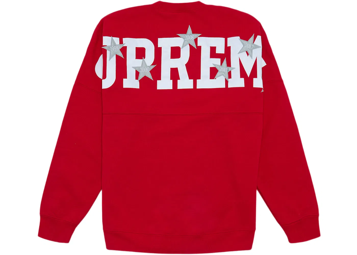 Мужской свитшот с принтом Supreme Stars Crewneck Supreme, Red