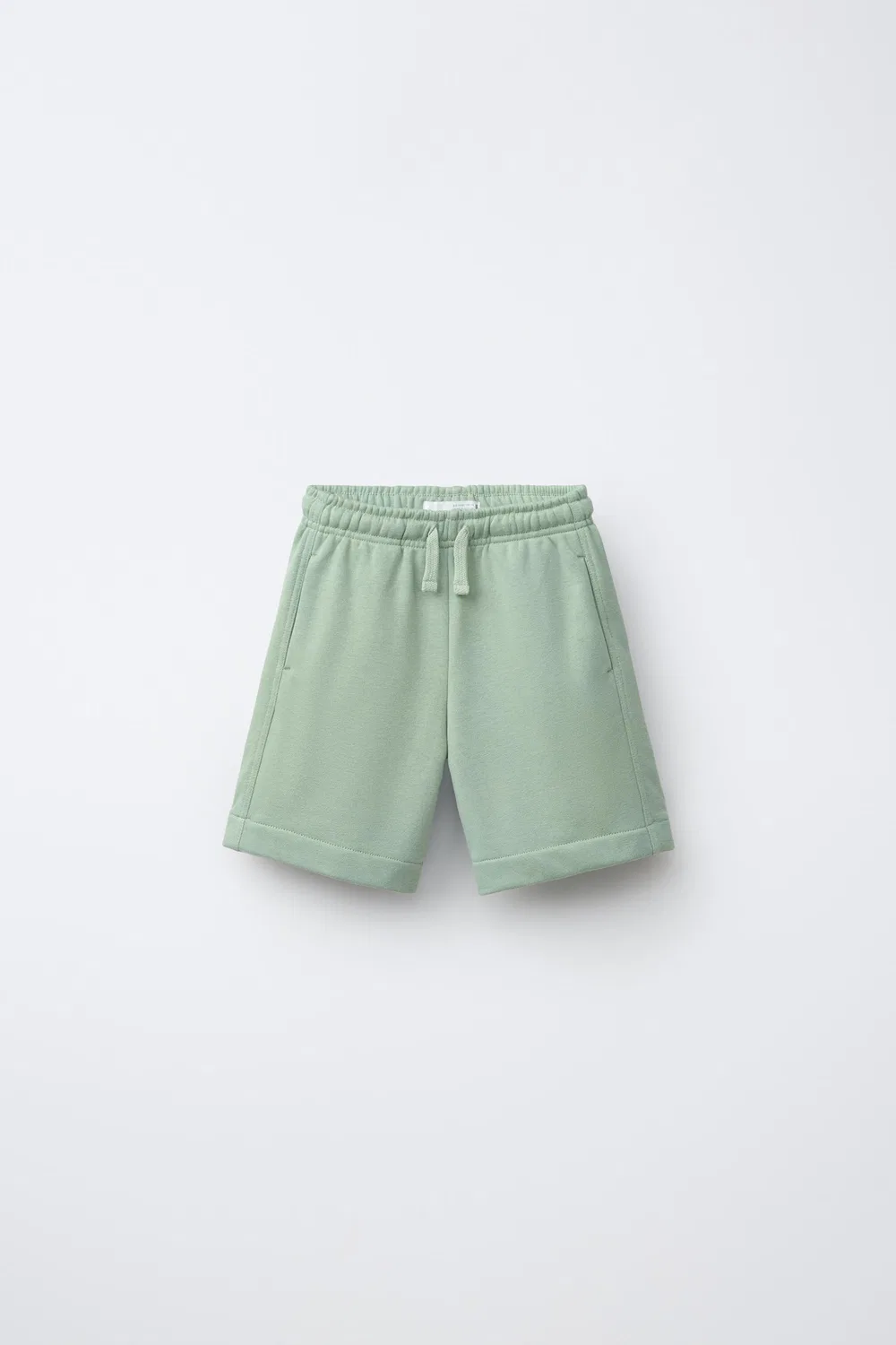 Комплект из двух однотонных бермудских шорт. ZARA, Green/Blue — фото 2