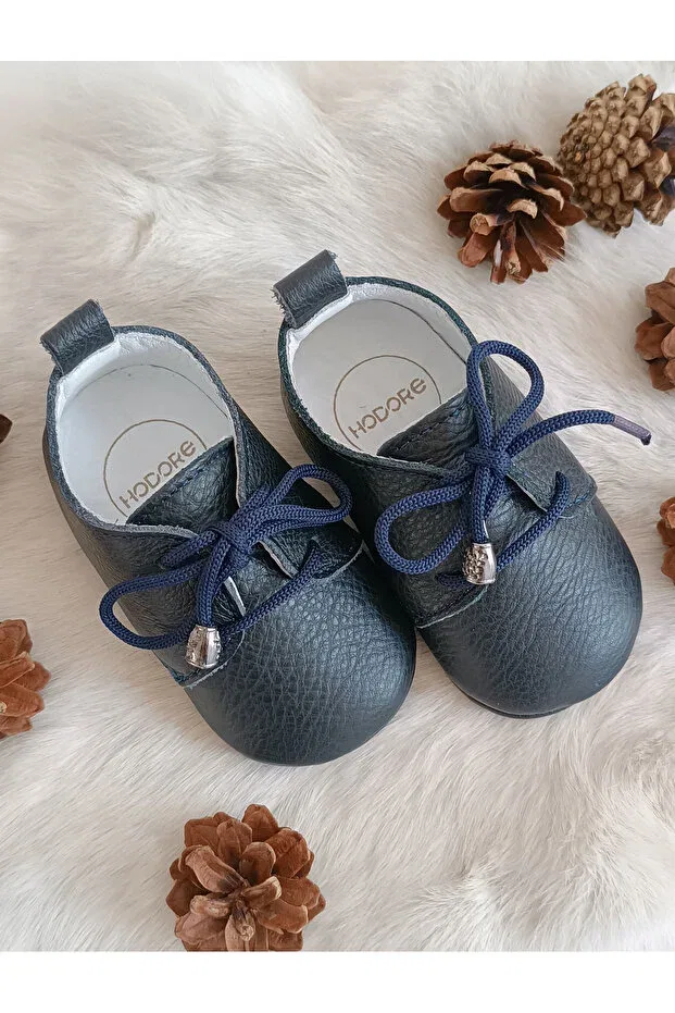 Детские туфли-лоферы из натуральной кожи Alfa Hodore, Navy Blue