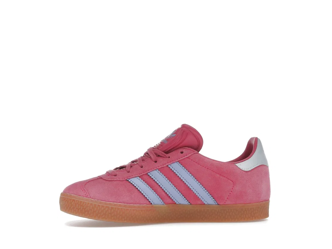 Детские кроссовки Lifestyle Adidas Gazelle, Shock Pink/Blue Spark/Halo Blue — фото 3