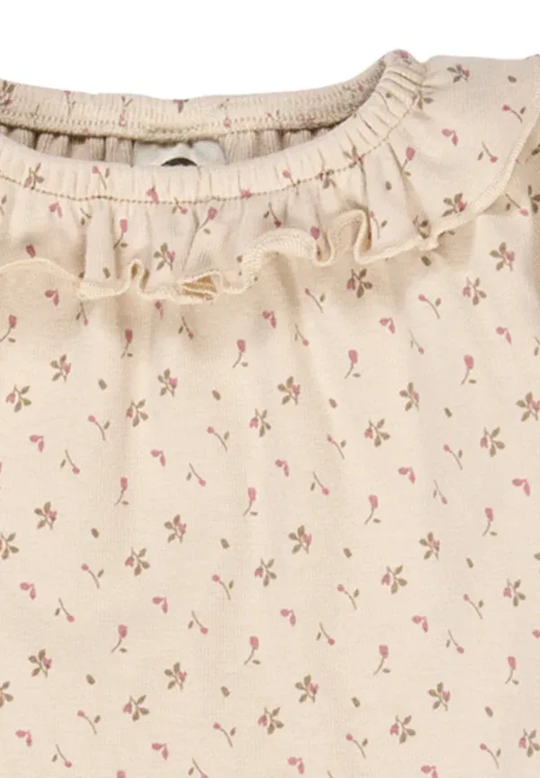 Лонгслив с цветочным принтом Long sleeved top Musli By Green Cotton oak-nostalgia rose-beige, бежевый — фото 3