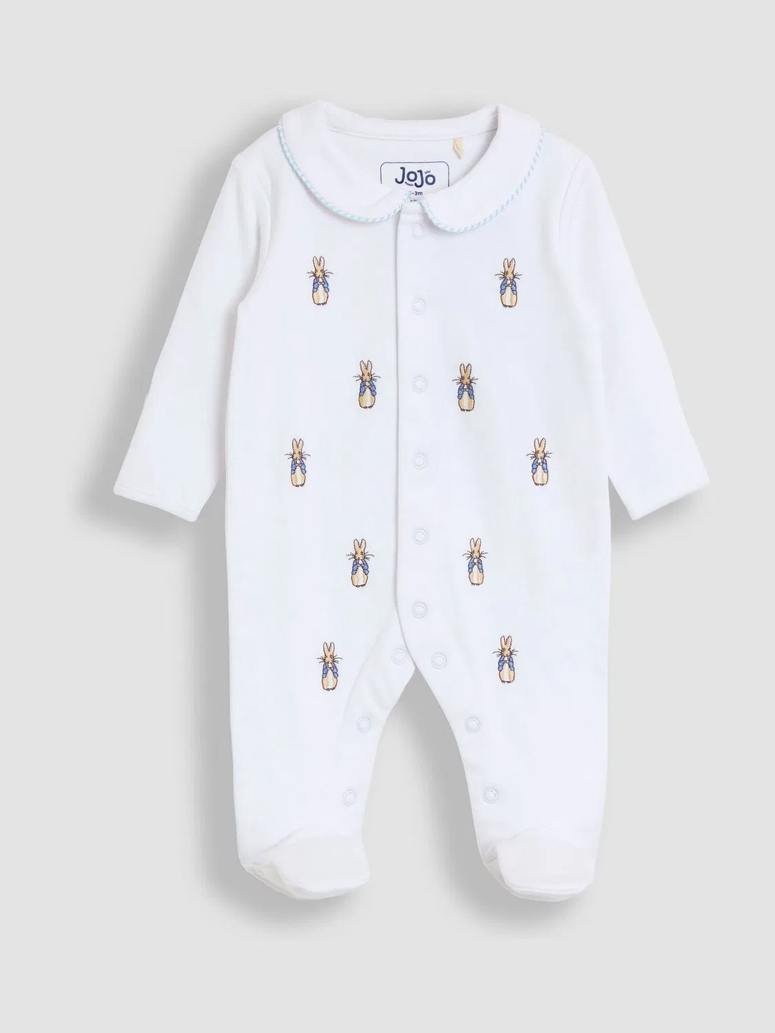 Комбинезон с вышивкой Peter Rabbit Jojo Maman Bébé, белый