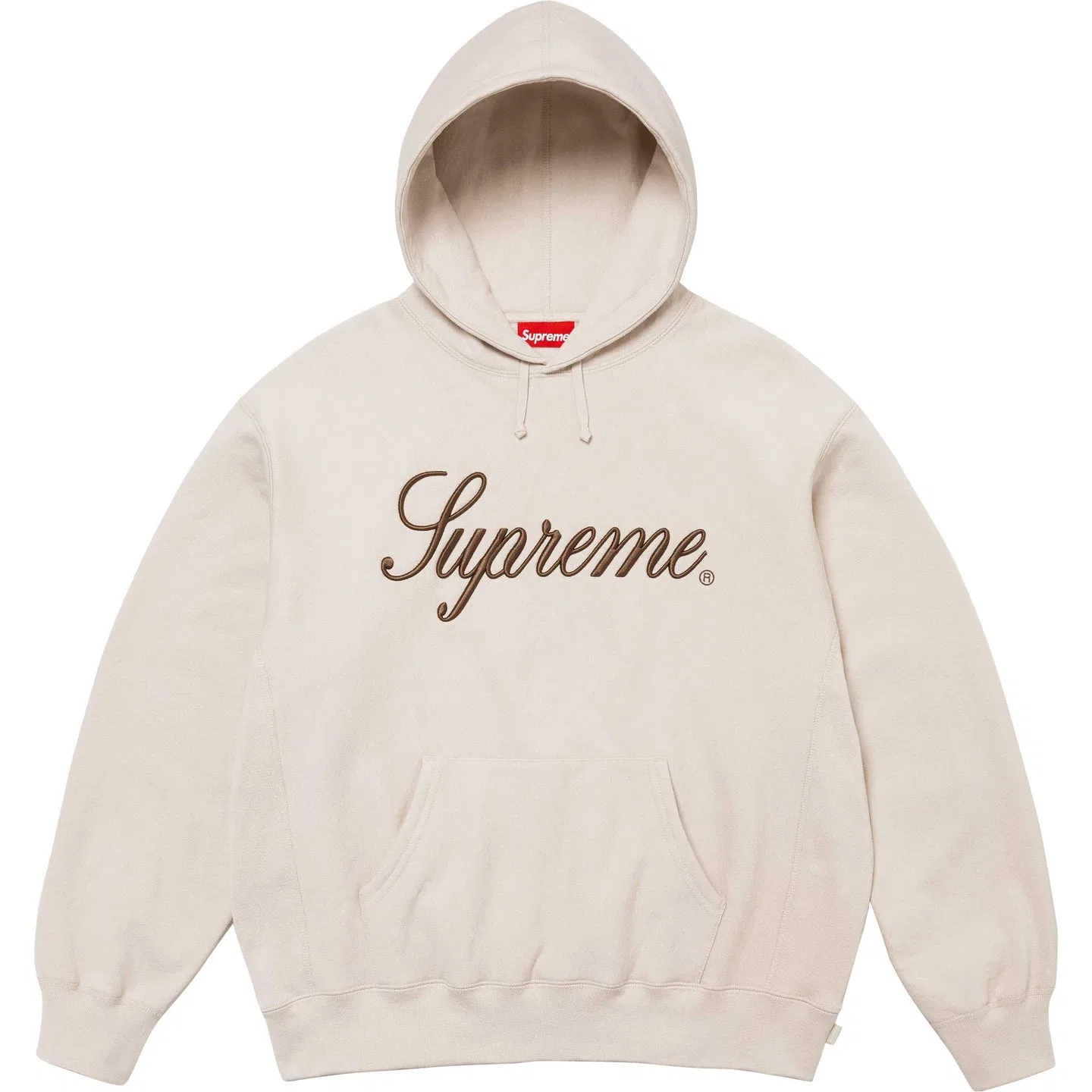 Женское худи с вышивкой с капюшоном Supreme, Khaki