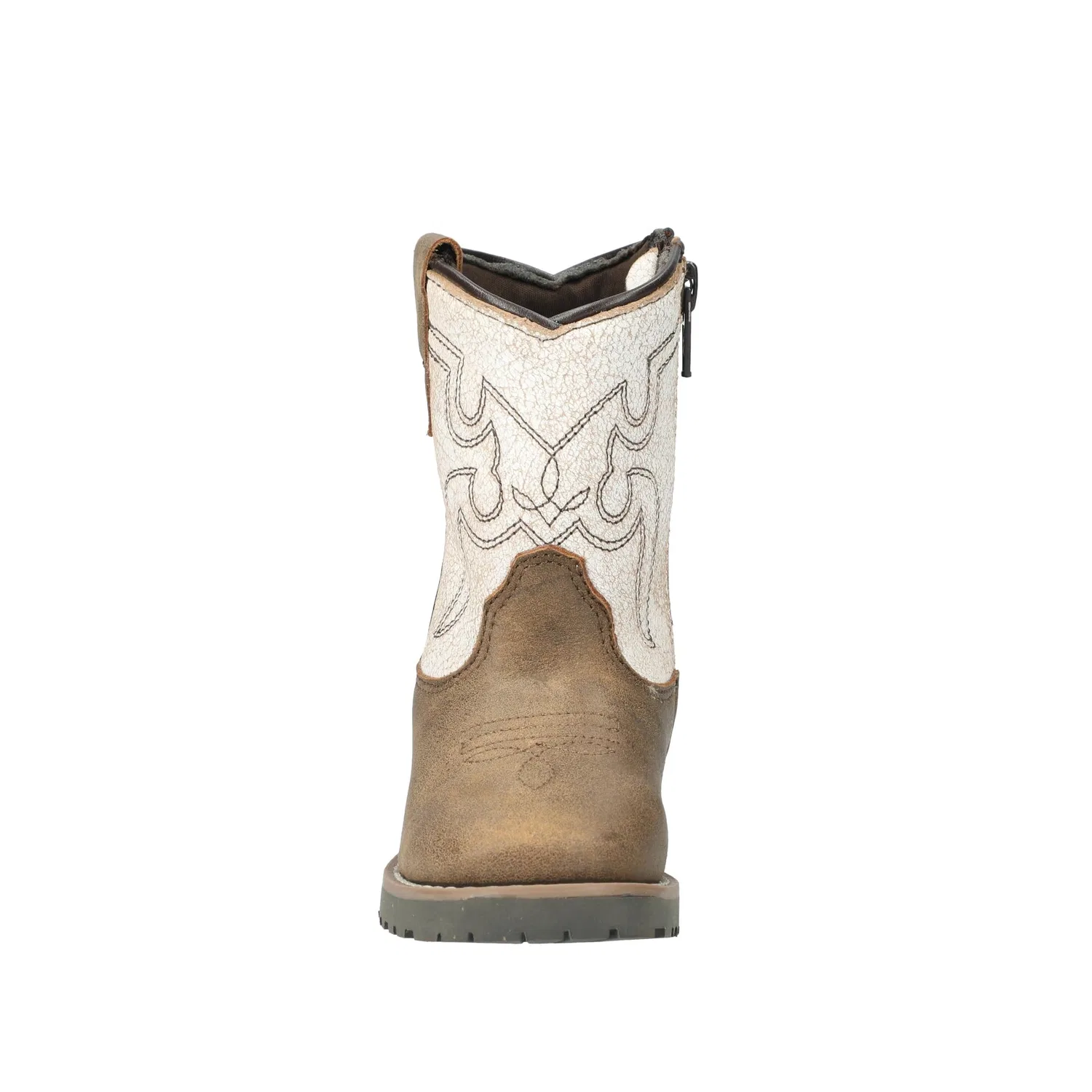 Детские ботинки для мальчиков с квадратным носком Leather Autry Western Boots Smoky Mountain Boots, Antique White Aged Brown — фото 2