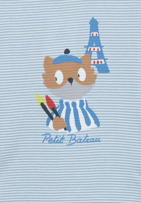 Пижама из хлопка Pizamos komplektas Petit Bateau, Acier/Marshmallow — фото 4