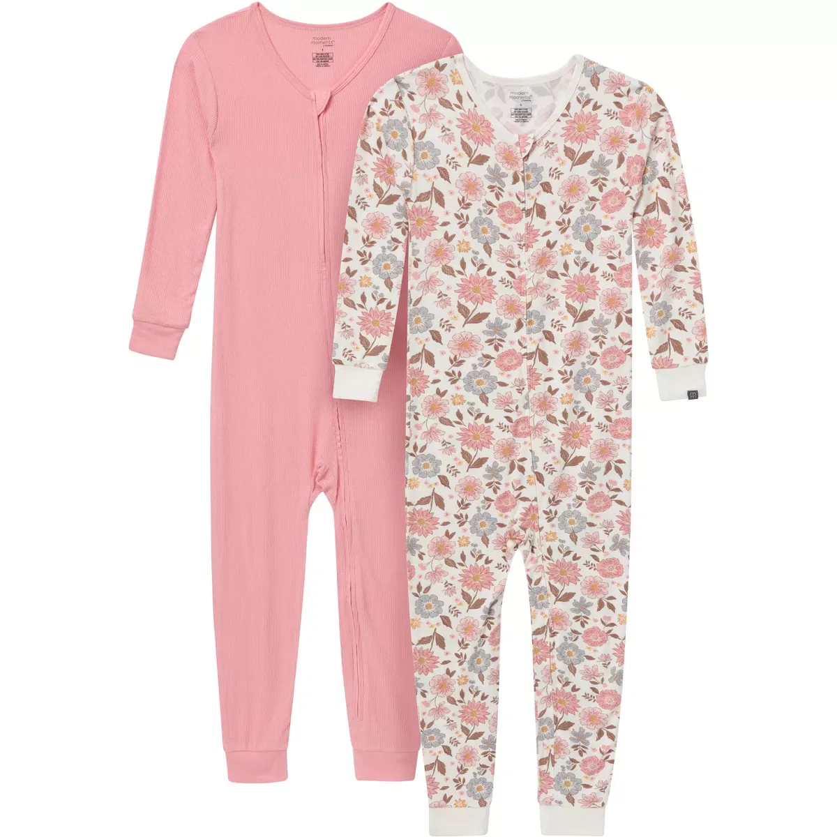 Детская пижама без ступней с длинным рукавом комплект из 2 штук Modern Moments by Gerber, Pink