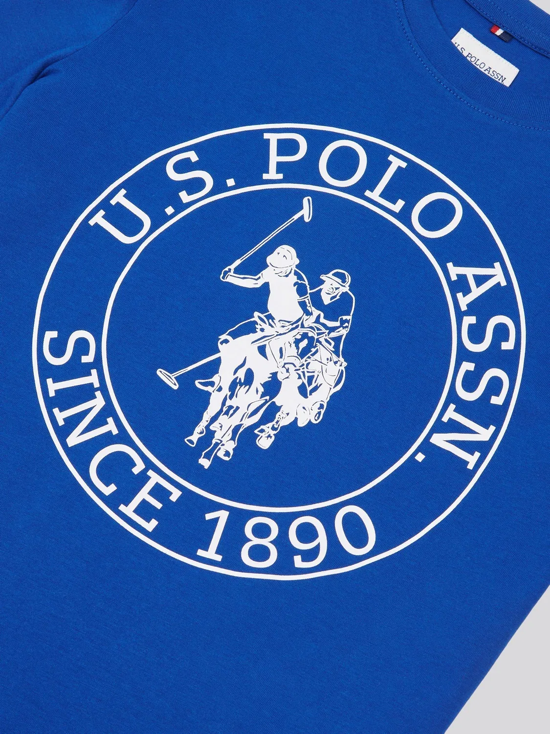 Футболка с принтом U.S. Polo Assn., светло-голубая — фото 3