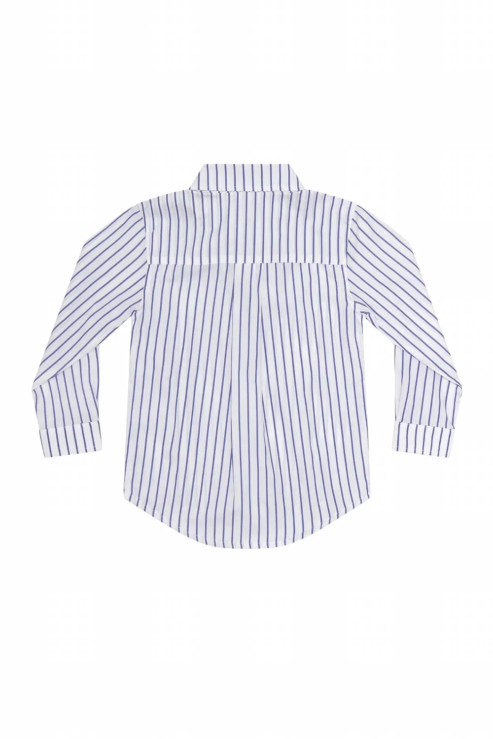 Детская рубашка с длинным рукавом в полоску Palm Beach Long Sleeve Shirt Nella Pima, синий — фото 2