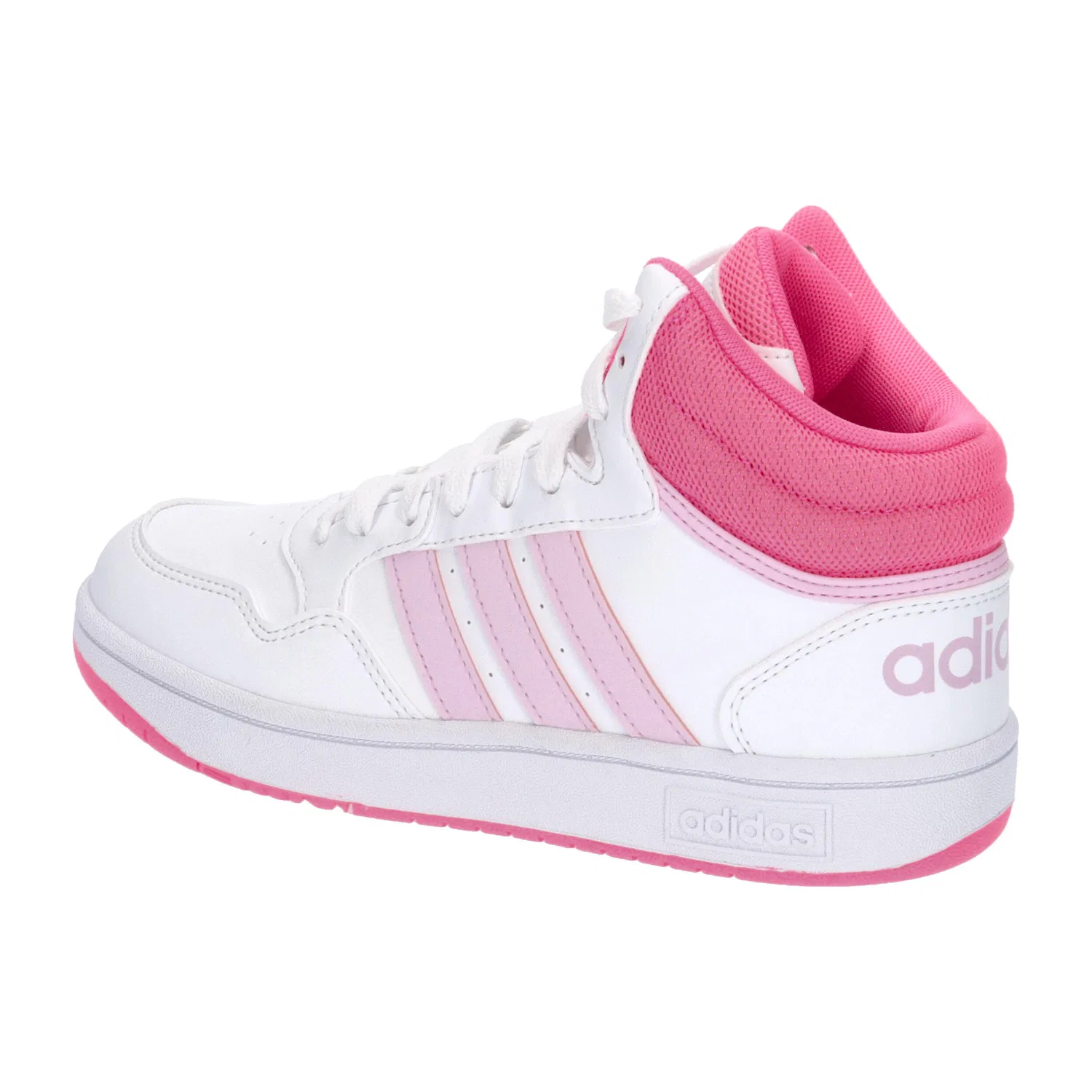 Детские кроссовки с высоким верхом HOOPS MID 3.0 K Adidas, Weiss Rosa — фото 3