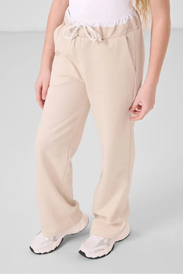 Детский спортивный костюм для девочек с принтом Tommy Life, White/Beige — фото 3