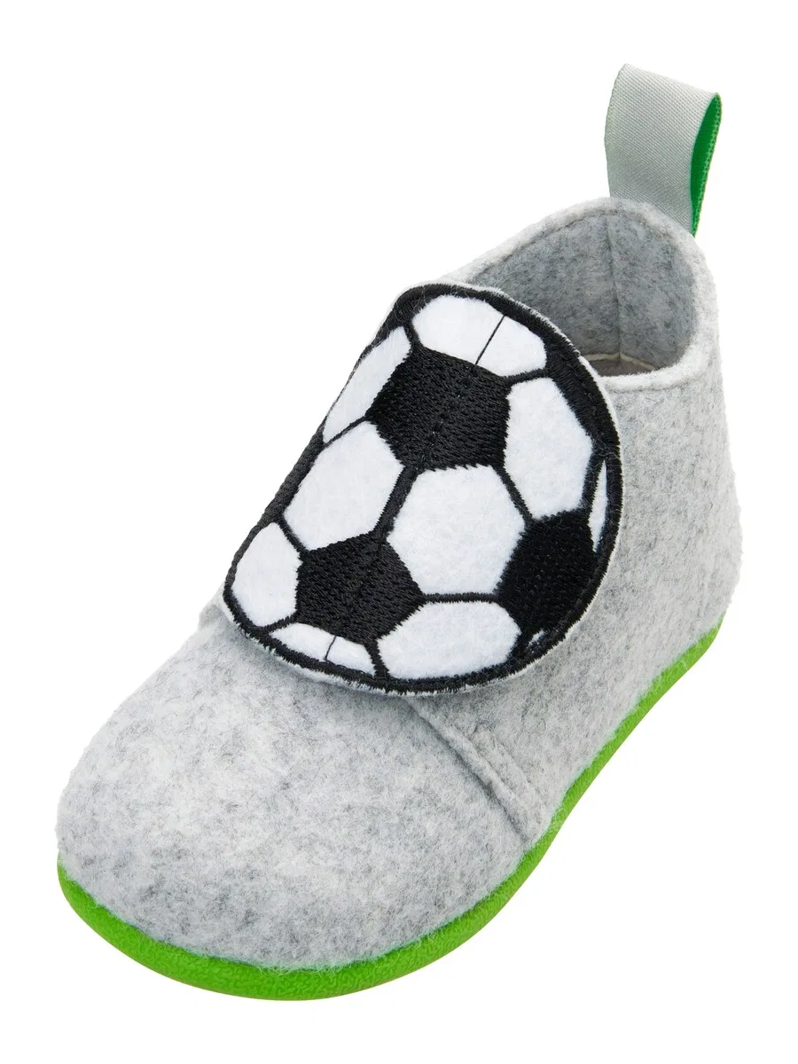 Тапочки Fußball серого цвета PLAYSHOES