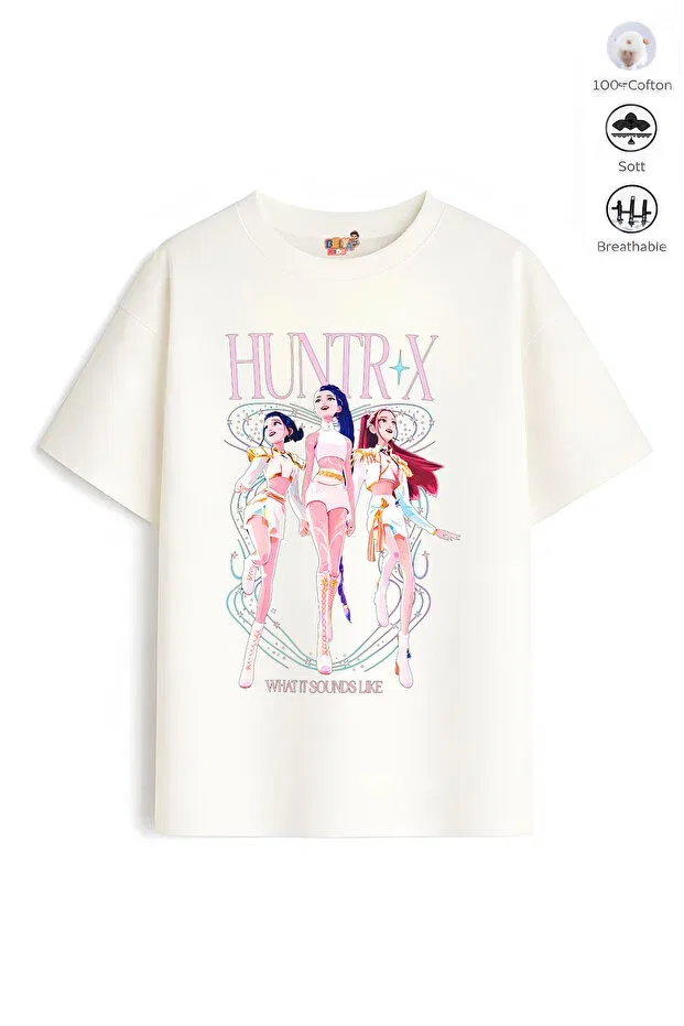 Детская оверсайз футболка с принтом Hun Design Belya Kids Wear, Multicolor