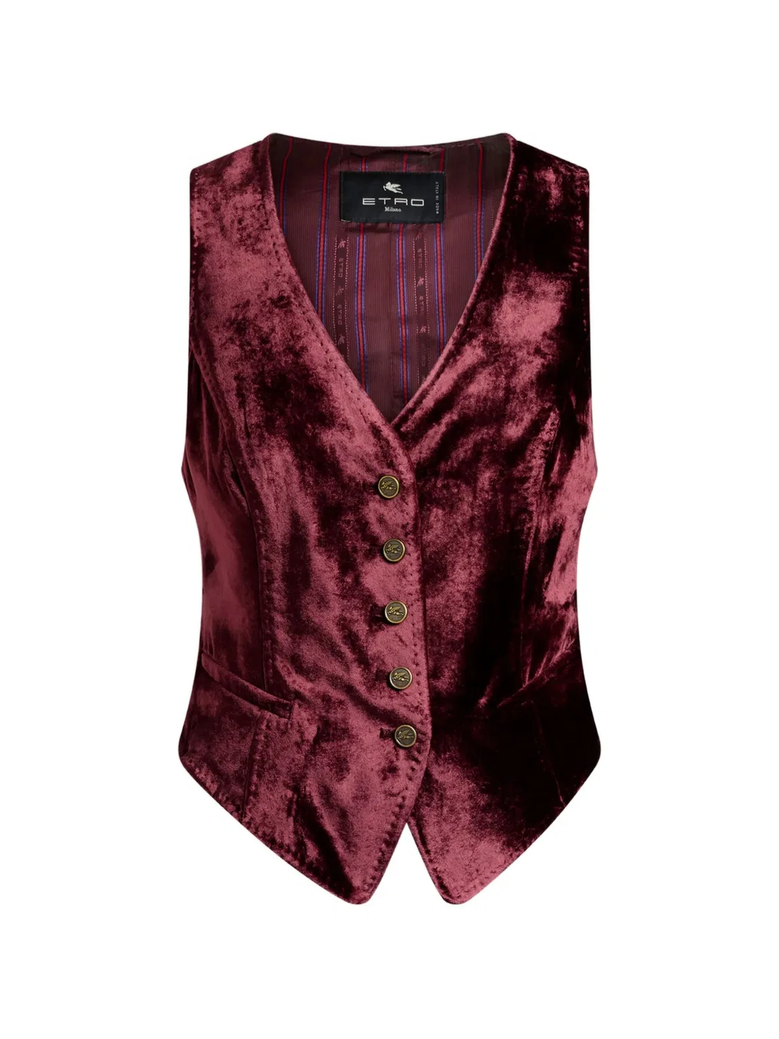 ETRO Жилет из бархата красный