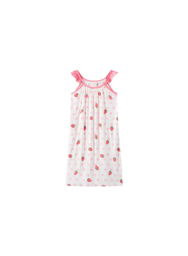 Ночная сорочка с кружевными бретелями, модель Lace Sling Dress, Deesha, розовый — фото 4
