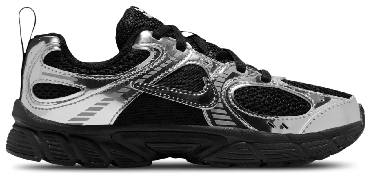 Детские кроссовки для мальчиков с дышащей сеткой Nike V5 RNR Shine, Black/Mtlc Silver