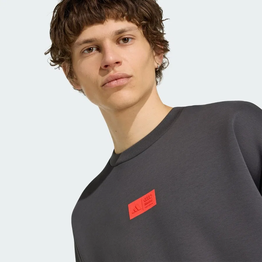 Свитшот свободного кроя с длинным рукавом Audi Revolut F1 Team Elevated Crew Sweat adidas, Черный — фото 4