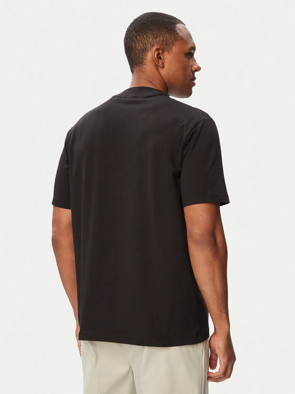 Мужская футболка свободного кроя Tee Collar Boss, черный — фото 3