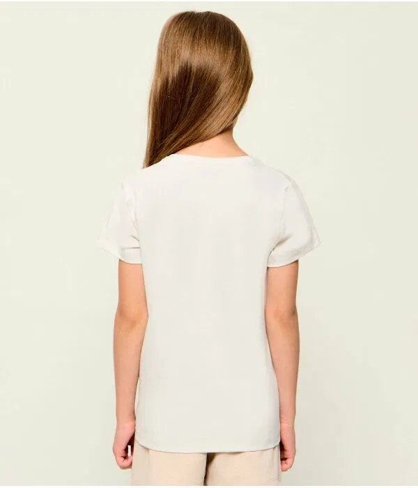 Детская футболка с круглым вырезом Guess Active, Ecru — фото 3