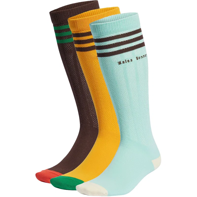 Мужские носки с узором 3 пары Adidas Wales Bonner, Black/Blue/Yellow — фото 3