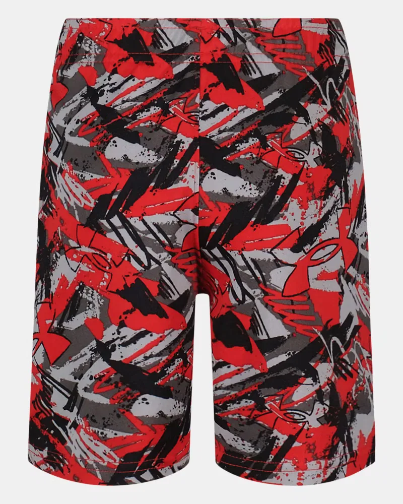 Шорты для мальчиков быстросохнущие влагоотводящие UA Printed Tech UnderArmour, Red — фото 3