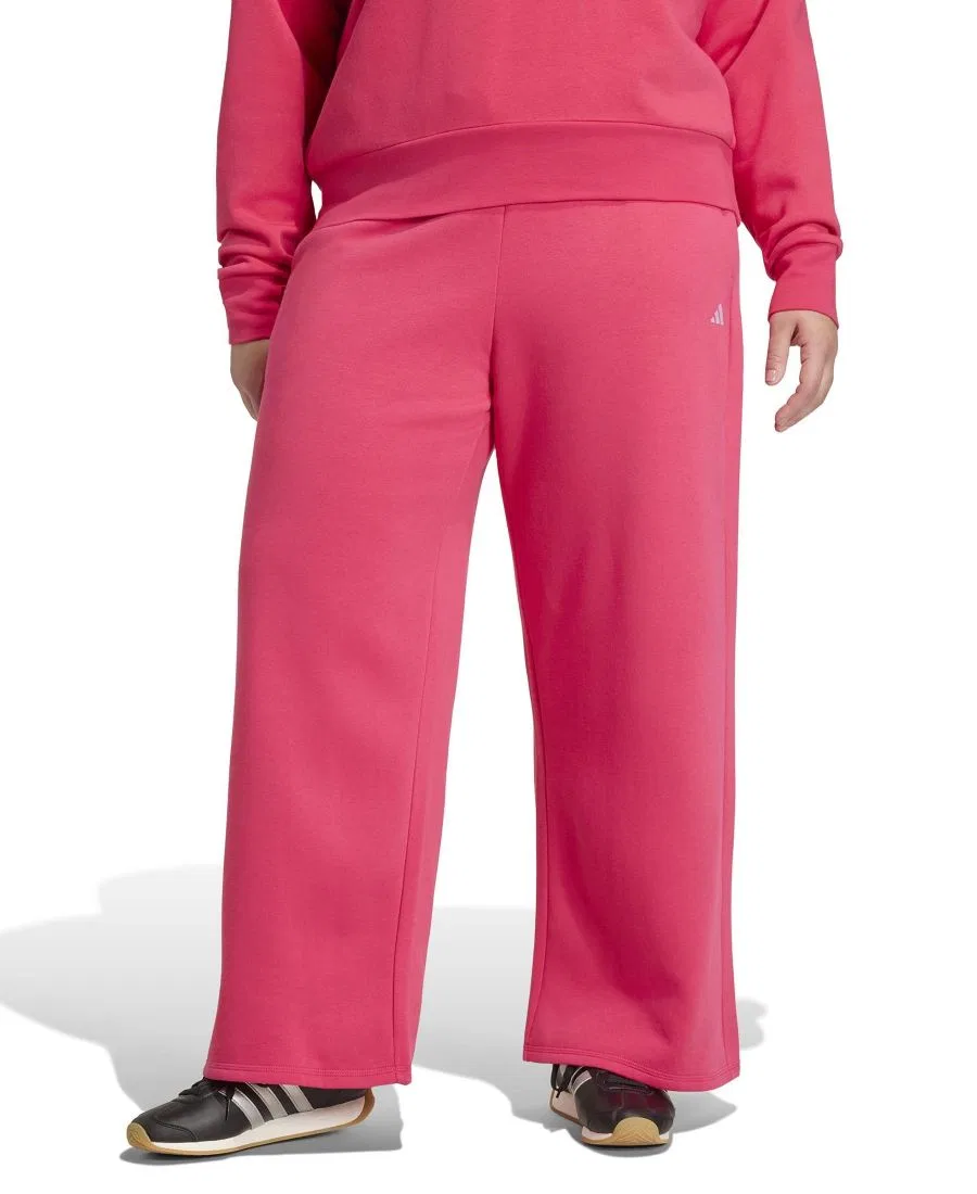 Спортивные брюки из футера с боковыми полосами adidas, Power Pink
