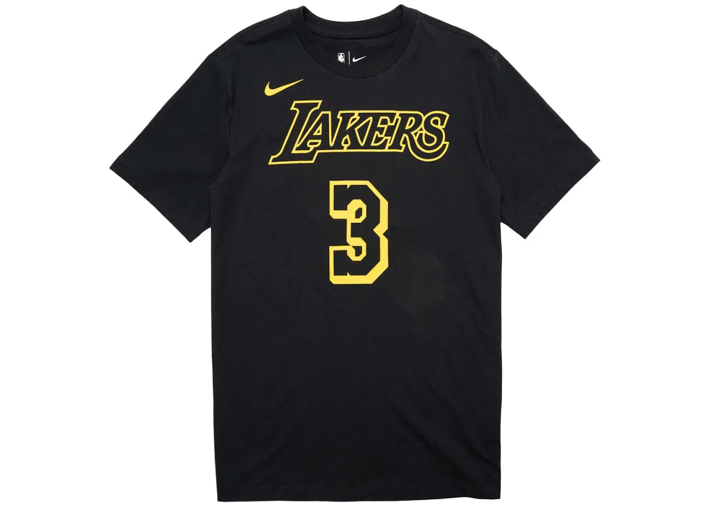 Мужская футболка с длинным рукавом Nike NBA Lakers Anthony Davis Tee, Black