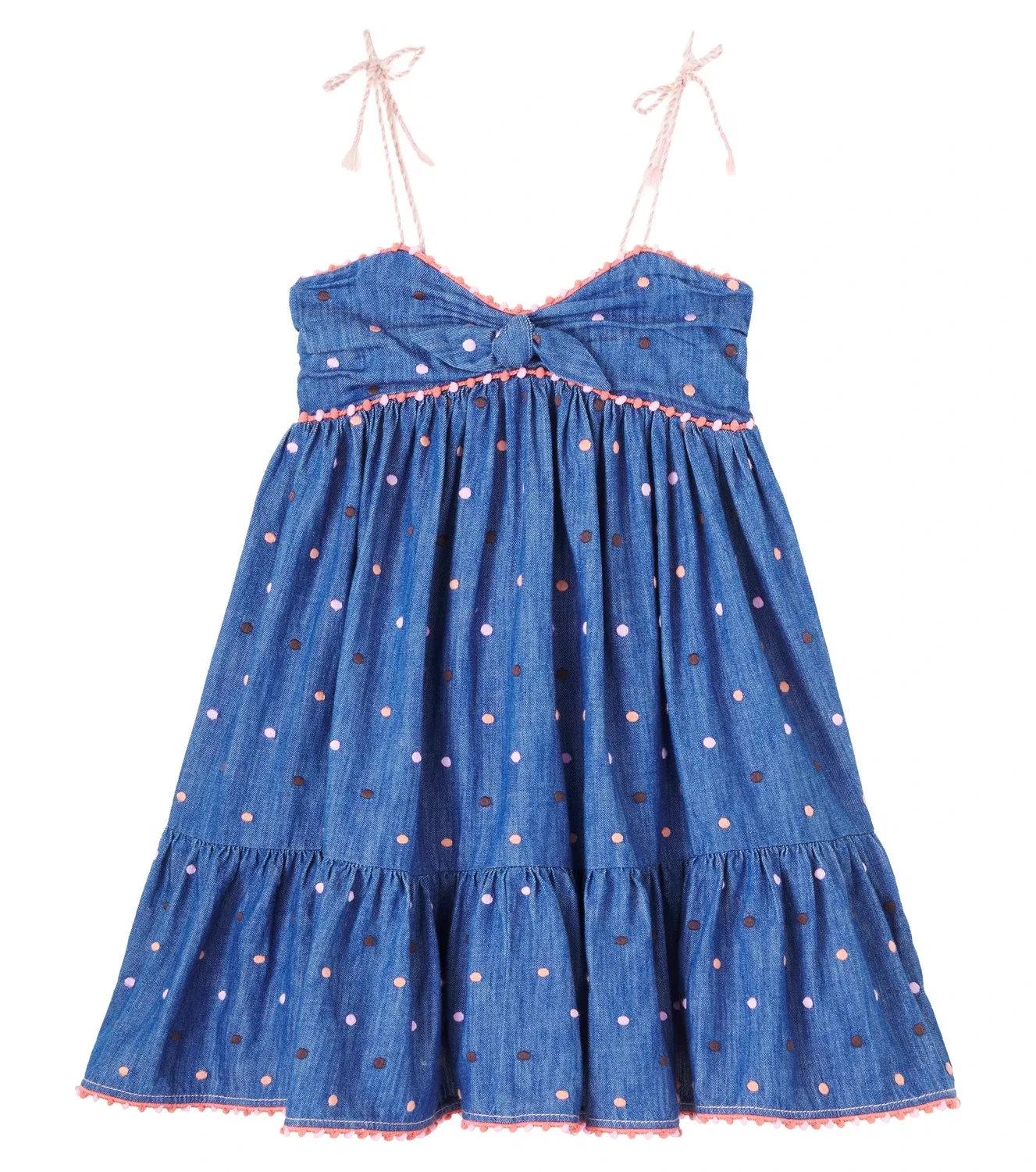 Платье в горошек Zimmermann Kids, синий