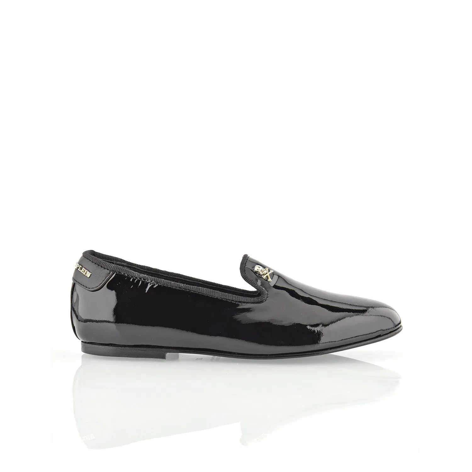 Детские лоферы из телячьей кожи PHILIPP PLEIN, Black — фото 3