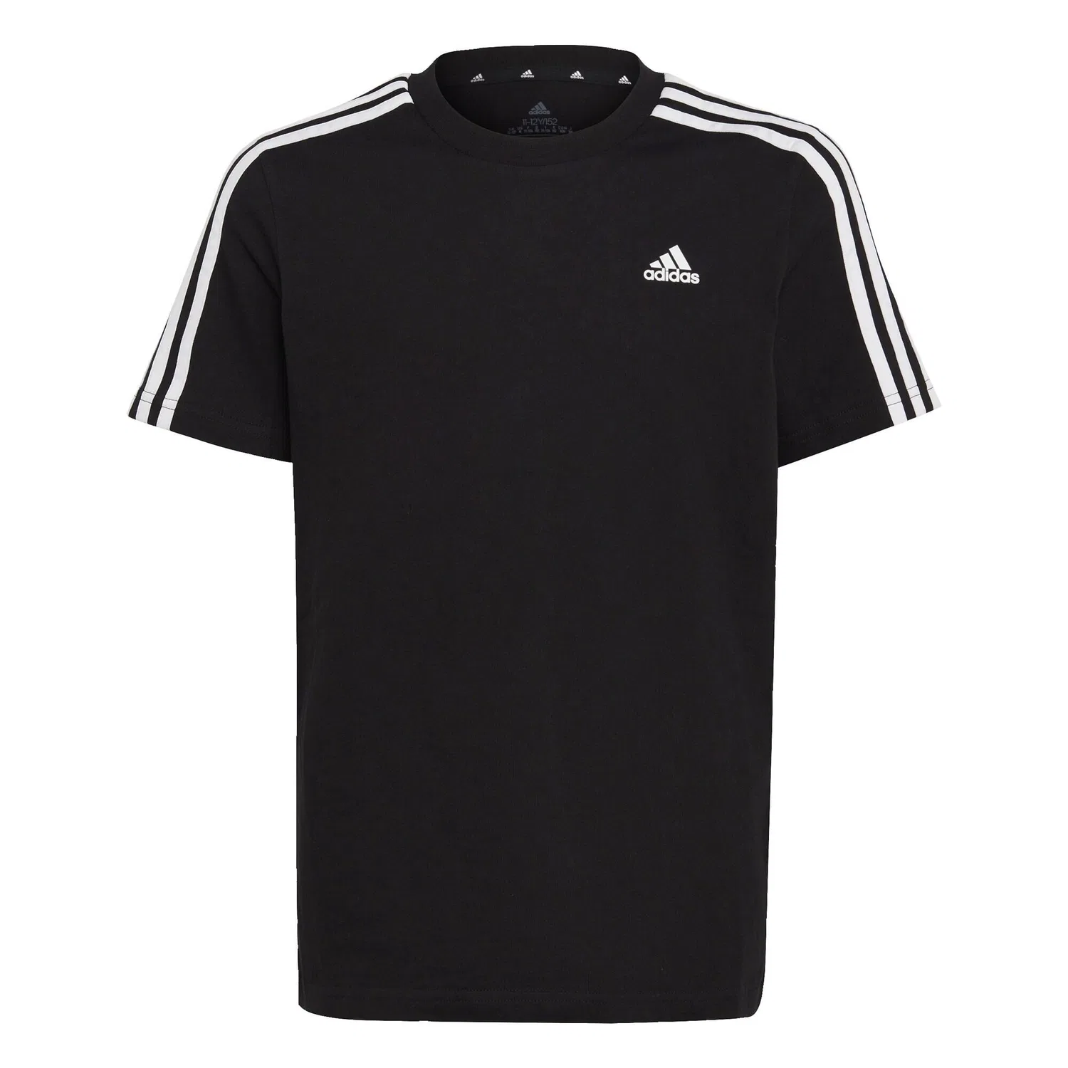 Детская футболка с длинным рукавом Essentials 3-Streifen Adidas, Schwarz Weiss — фото 2