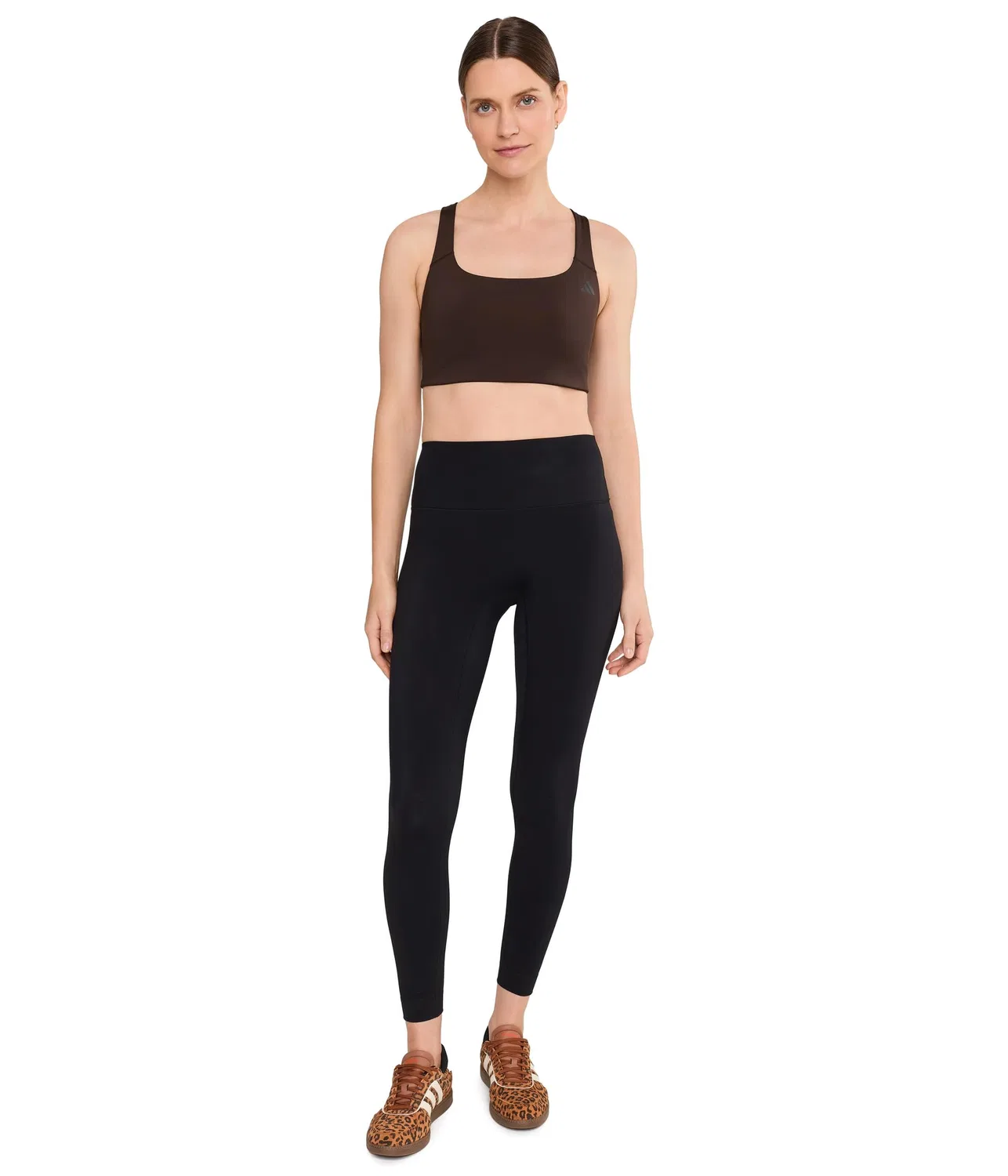 Спортивный бюстгальтер со средней поддержкой Optime Workout Medium-Support Bra Adidas, Aurora Coffee — фото 2