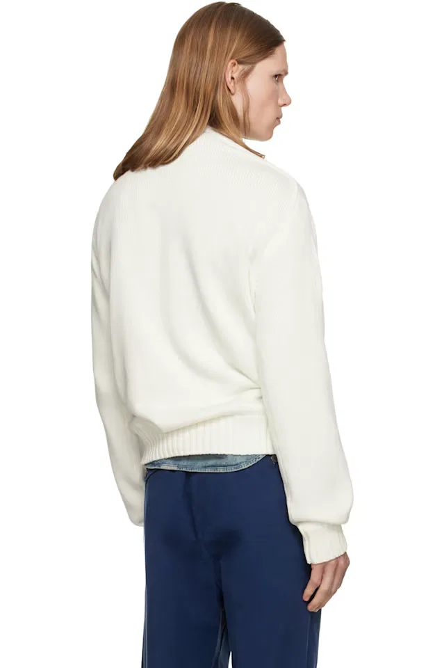 Белый свитер с изображением культового флага Polo Ralph Lauren — фото 3