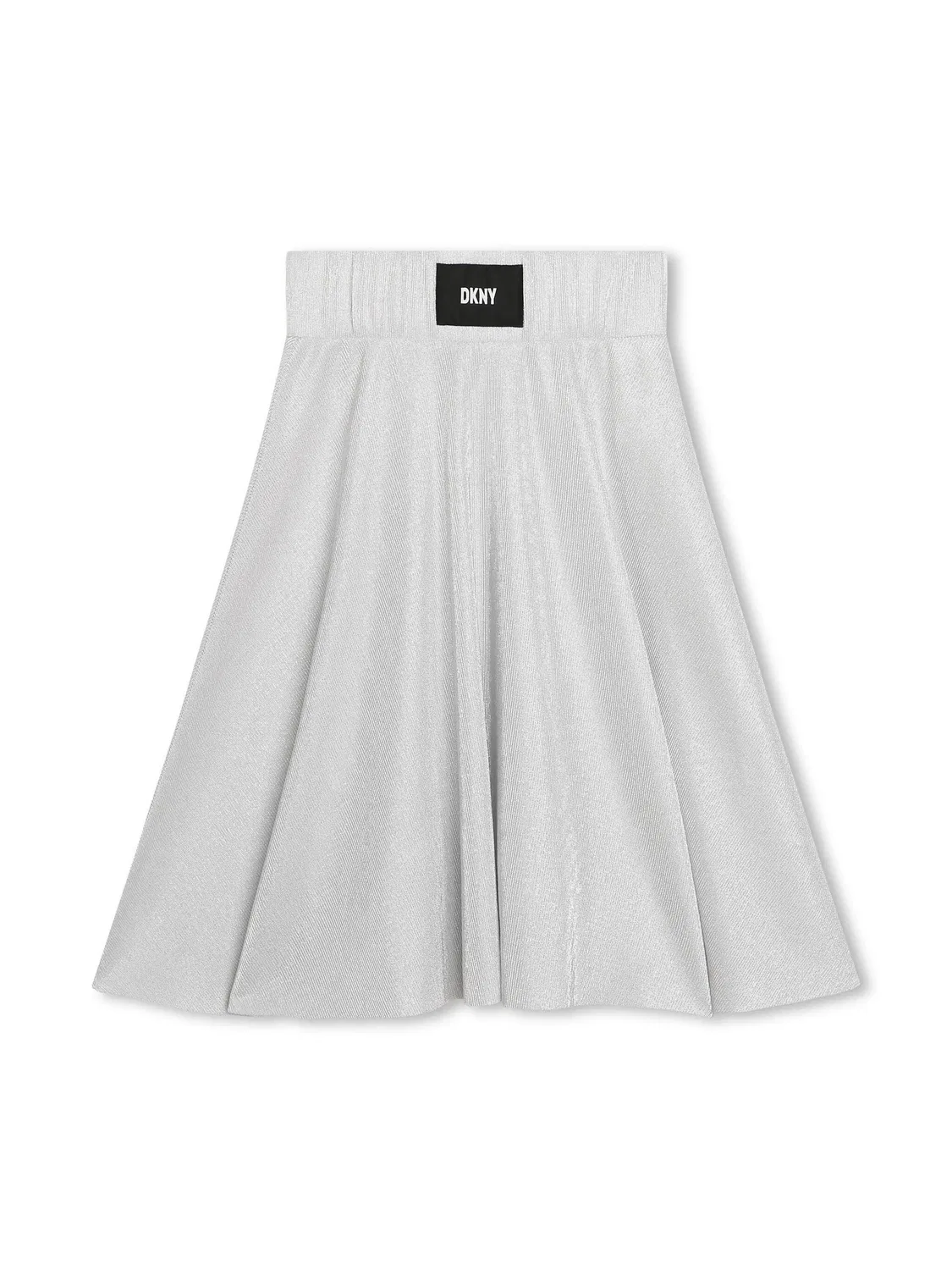 Юбка с металлическим блеском и логотипом DKNY, серый