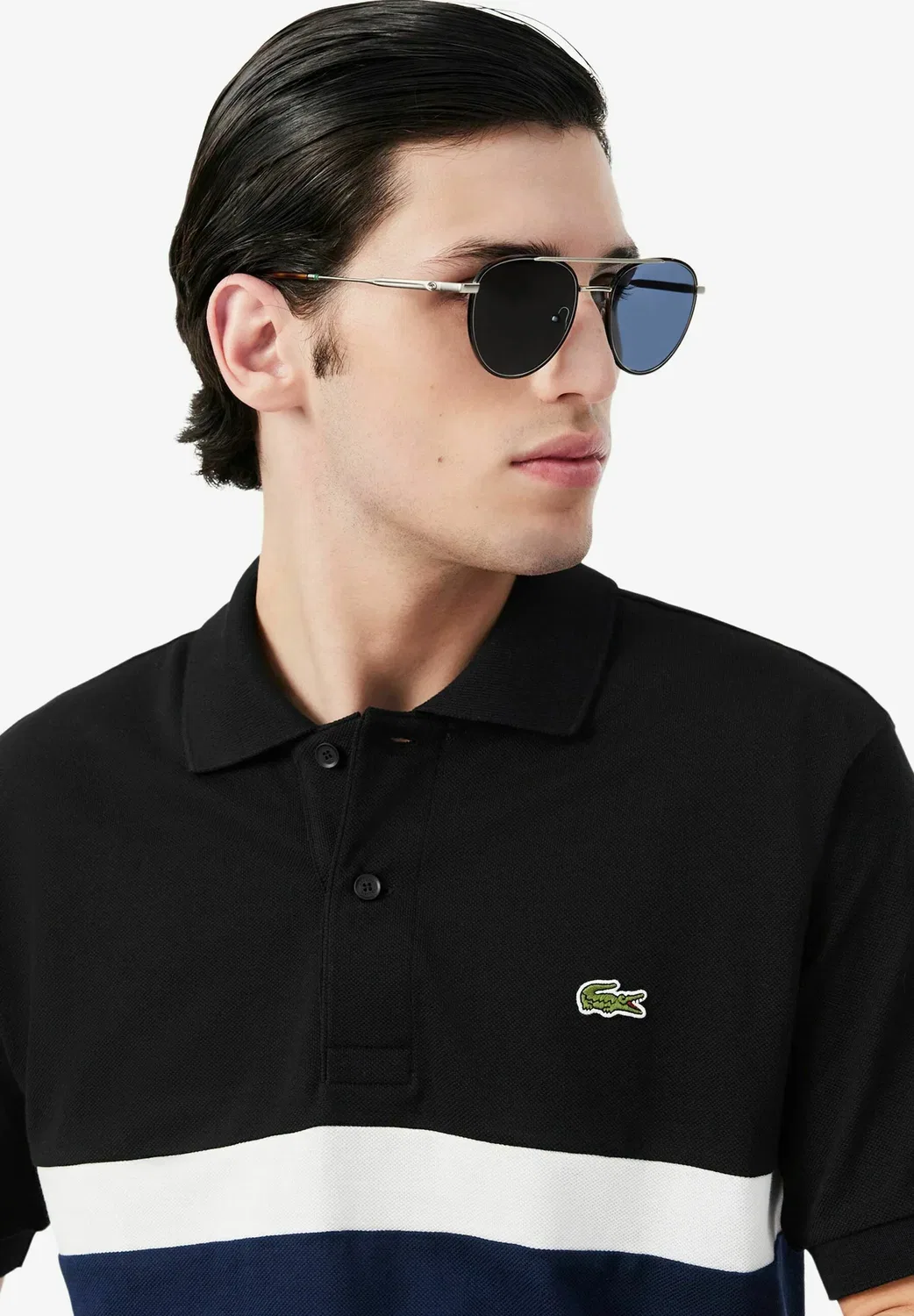 Рубашка поло Lacoste, Noir Bleu Marine-Dy — фото 4