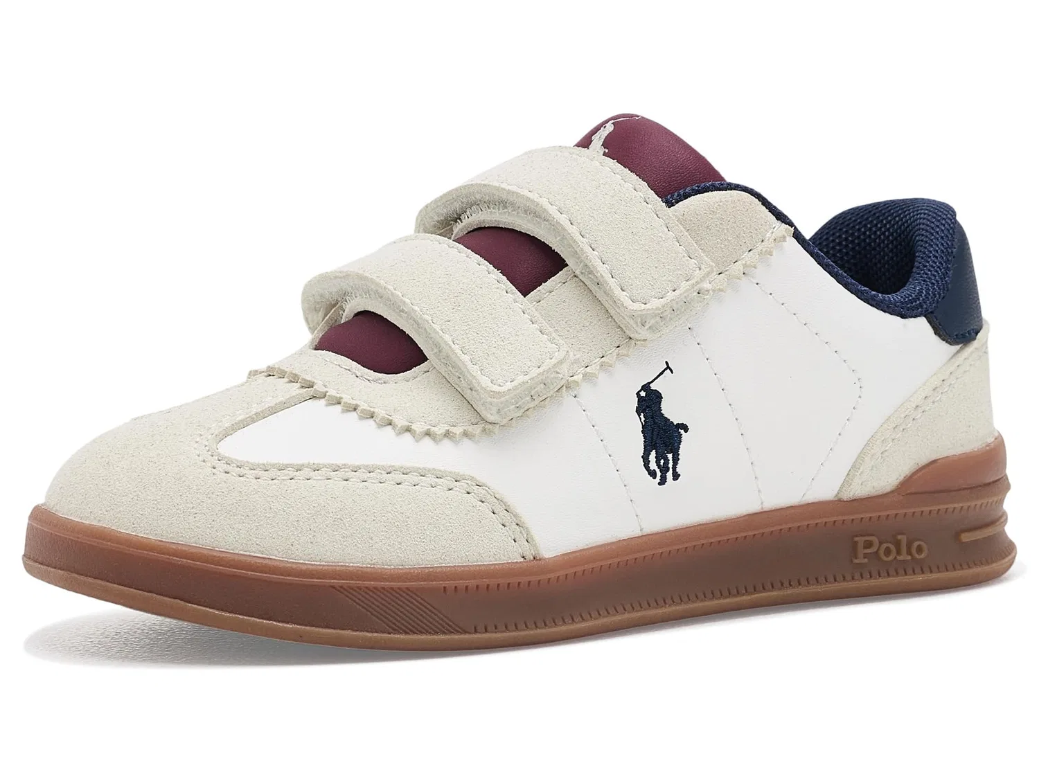 Кроссовки Hollis EZ (для малышей и маленьких детей) Polo Ralph Lauren Kids, Paperwhite/Hunter Green/Navy1