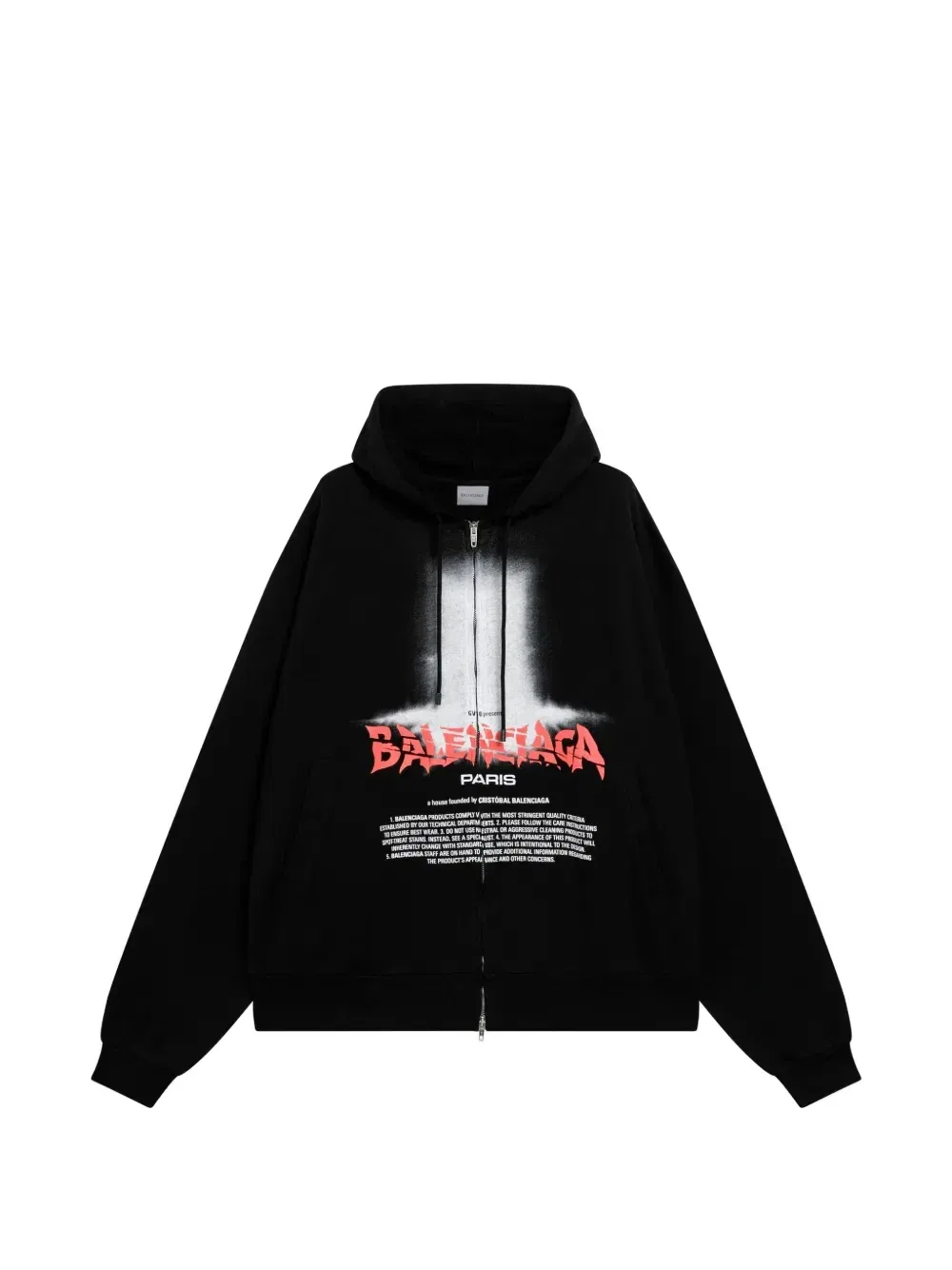 Худи оверсайз The Door с логотипом Balenciaga, черный