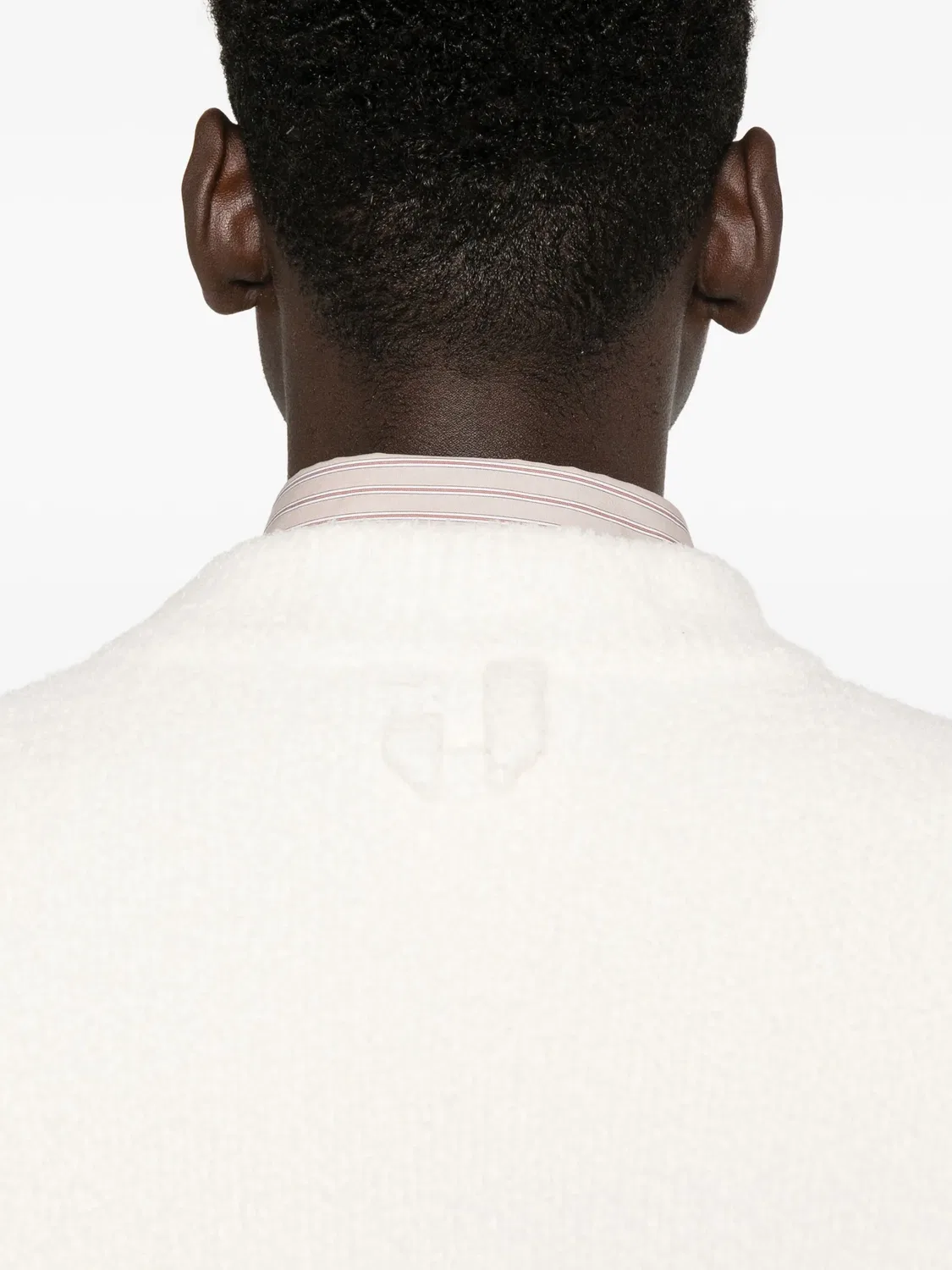 Свитер с круглым вырезом белого цвета Jacquemus, белый — фото 4