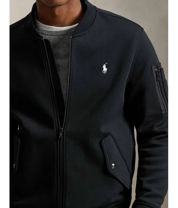 Мужское худи с капюшоном на молнии Polo Ralph Lauren, черный — фото 4