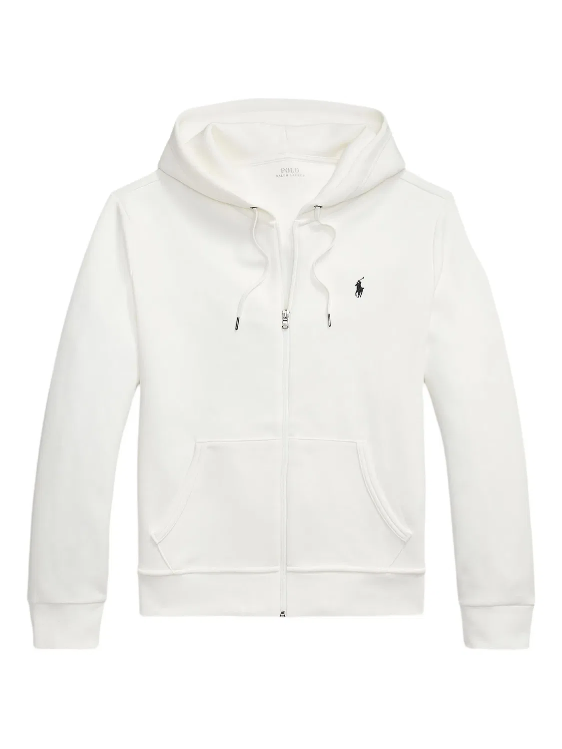 Худи на молнии из двойного трикотажа Polo Ralph Lauren, белый