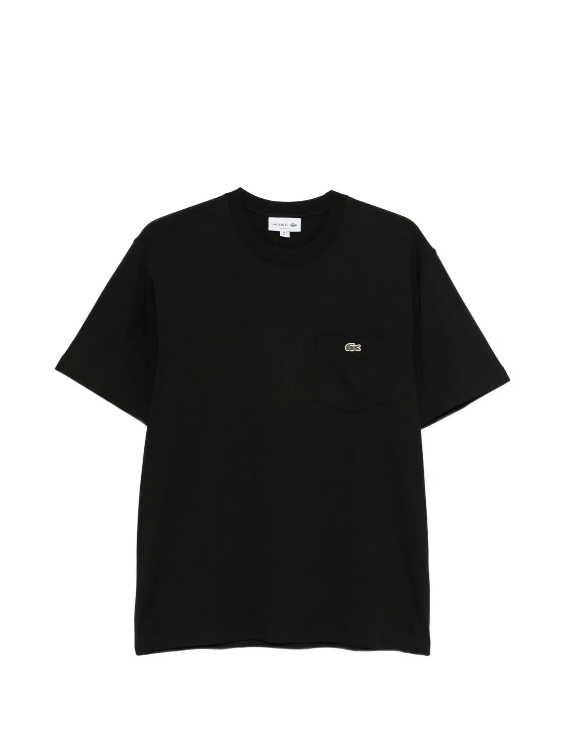 Футболка с логотипом и нагрудным карманом Lacoste, черный