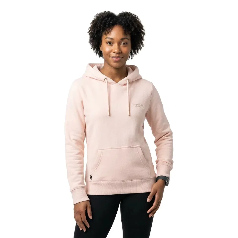 Худи с логотипом Essential Superdry, розовый — фото 3